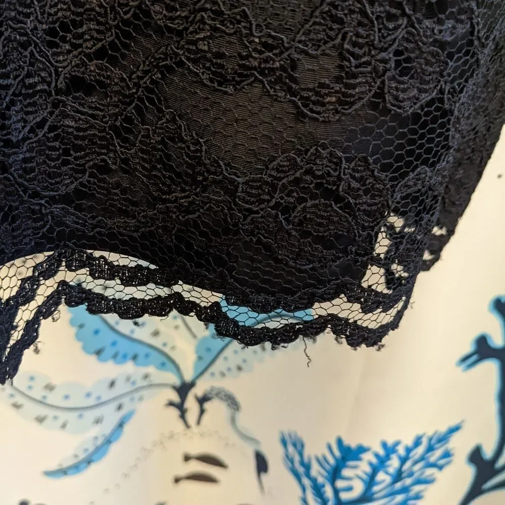 VTG 90s Black Lace Cocktail Mini Dress by Moda International Size 6 - Picture 9 of 16